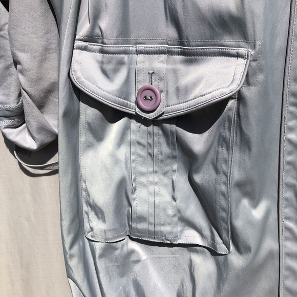 INC international gray Trench coat size M - Picture 7 of 8